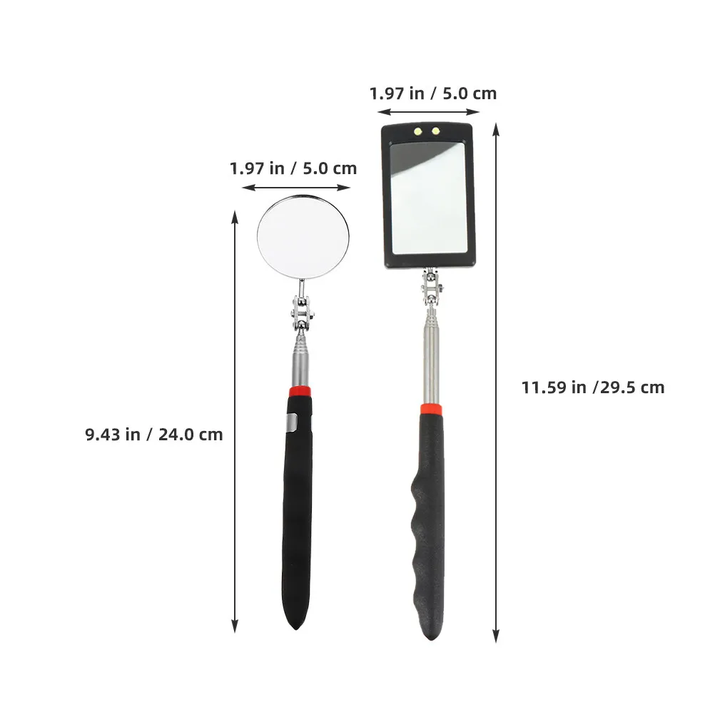 2Pcs 검사 거울 텔레스코픽 유연한 조정 가능한 검사 도구 자동차 차량 하부 유지 보수 수리 정비사 자동차