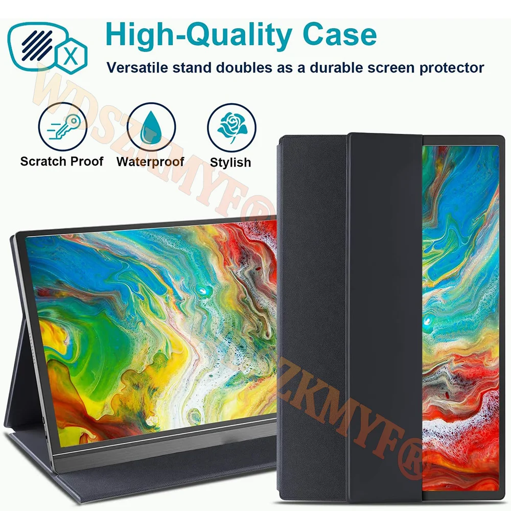 17.3" Portable Monitor With Case 60HZ Display Computer Monitor Extend Model USB-C MINI-HDMI For Laptop Xbox Switch PC Game