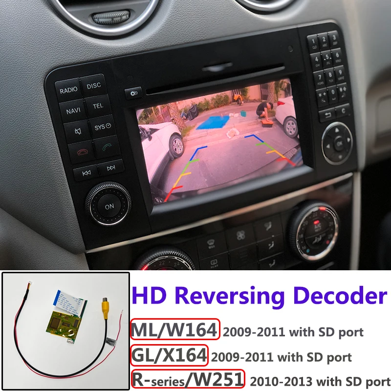 

Car Reversing Decoder For Mercedes Benz ML GL R-series W164 X164 W251 Rear View Camera Interface Module