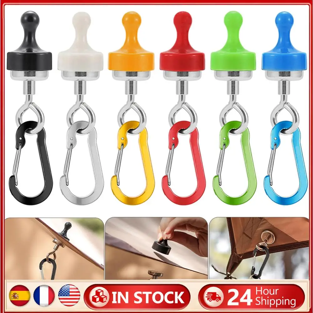 Portable Magnetic Camping Hook with Aluminum D Ring