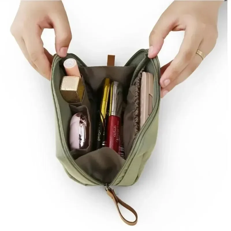 New Women's Small Bag Toiletry Bag Portable Mini Solid Color Korean Makeup Large Capacity Waterproof Storage Clutch makeup organizer,cosmetic bag,cosmetic storage bag,toiletry bag,makeup bag,cosmetic case