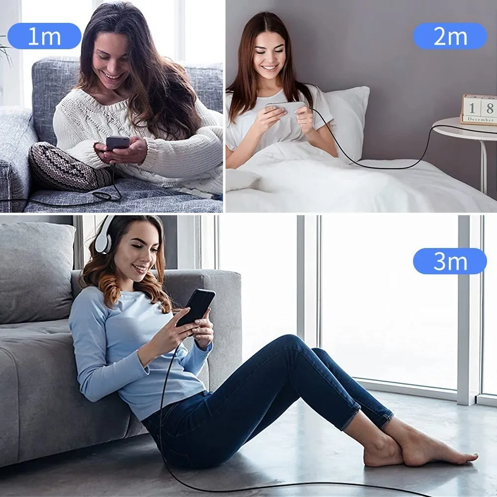 1M/2M/3M 고속 충전 마이크로 USB 케이블 PS4 컨트롤러용 안드로이드 폰 데이터 전원 케이블 Xbox One 게임패드 액세서리