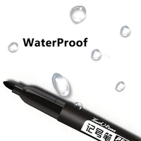 10/100pcs Permanent Marker Pen 1.5mm Waterproof Thin Nib Crude Ink Black Blue Red Color Marker Pens for Office School Supplies 2