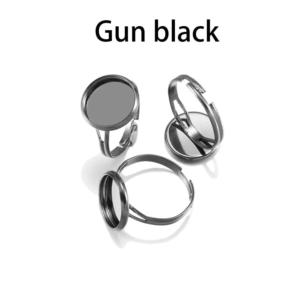 Adjustable Blank Ring Base Set for DIY Jewelry Making - 10 Pieces