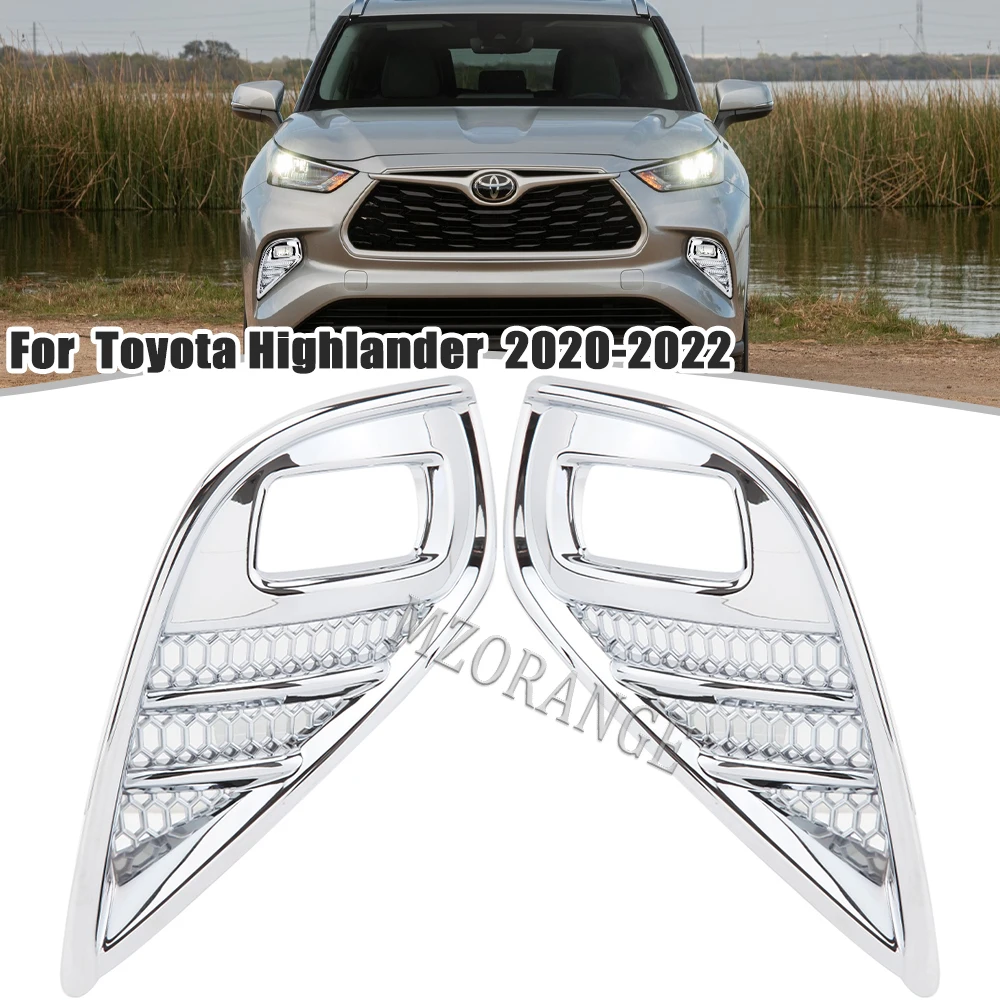 

Хромированная передняя противотуманная фара для Toyota Highlander 2020 2021 2022 1 пара