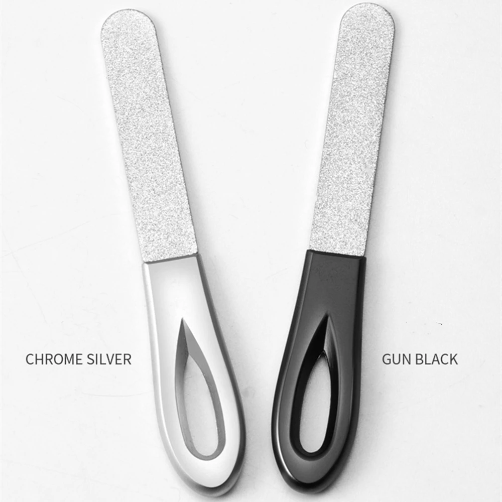 MetalNailFilewithLeatherCaseThinDoubleSidedNailRaspNoSlip