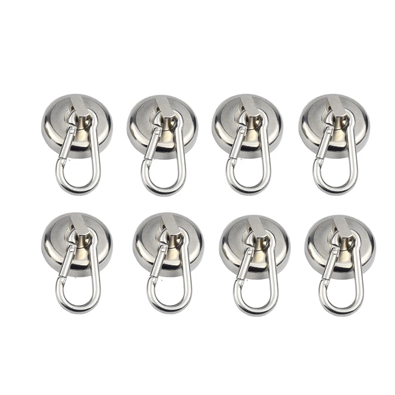 Super Strong Neodymium Magnet Carabiner Magnetic Ring 49 LBS Keychain Magnetic Ring Seat Rotating Suction Cup