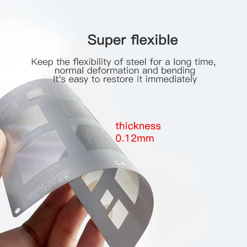 MaAnt Multi Functional Stencil Universal Tin Plating Mesh 0.3/0.35/0.4/0.5 Tin Plating Mesh BGA Template Phone Repair Tools Kit