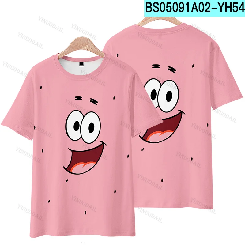 지우개 샌디 척스의 스폰지 밥 스퀘어 팬츠 컬렉션, 아동용 티셔츠, 애니메이션 피규어 탑, 할로윈과 크리스마스 선물로 활용 가능한 남녀공용 아이템