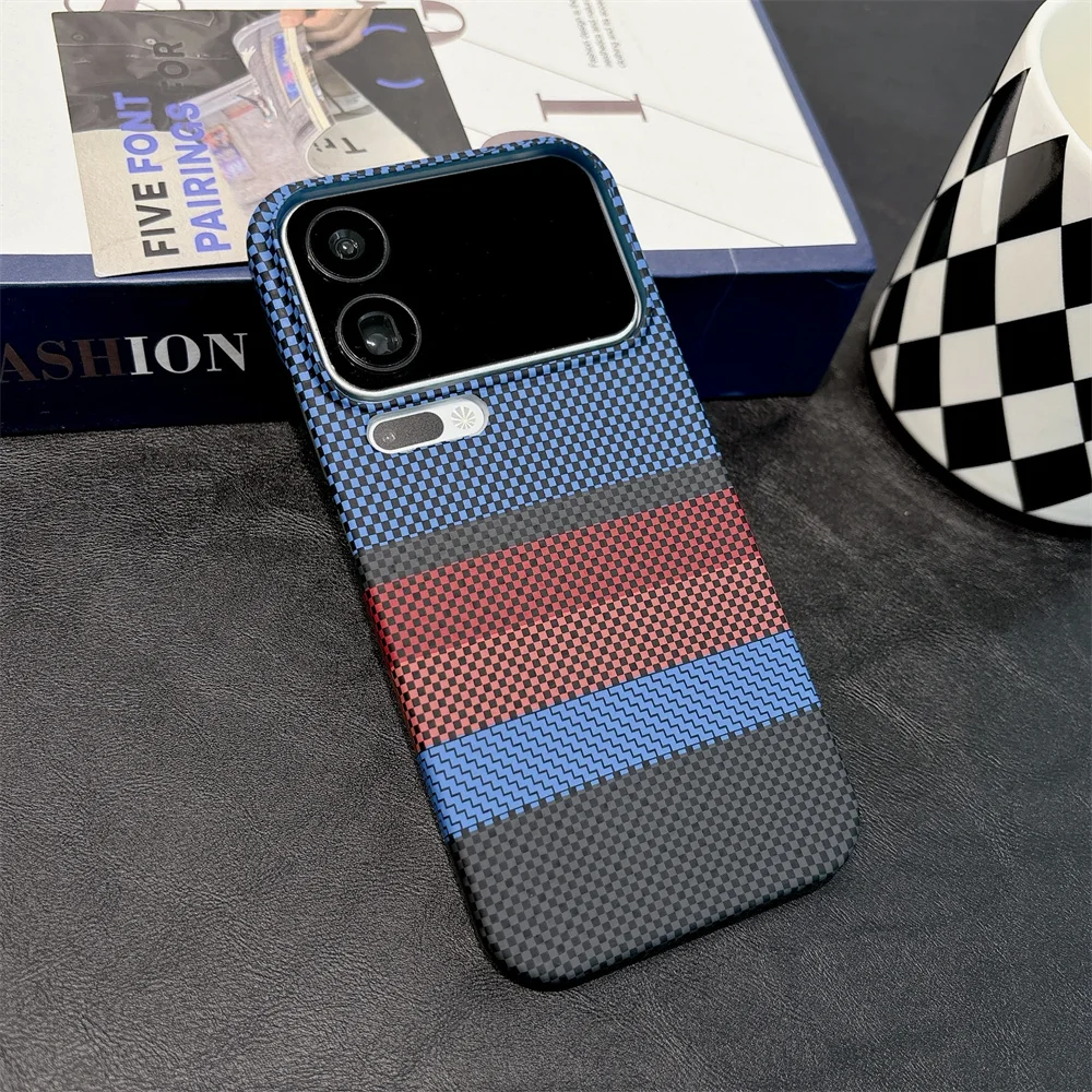 Ultra Slim Magnetic Kevlar Pattern Phone Case with Magsafe Wireless Charging Compatibility