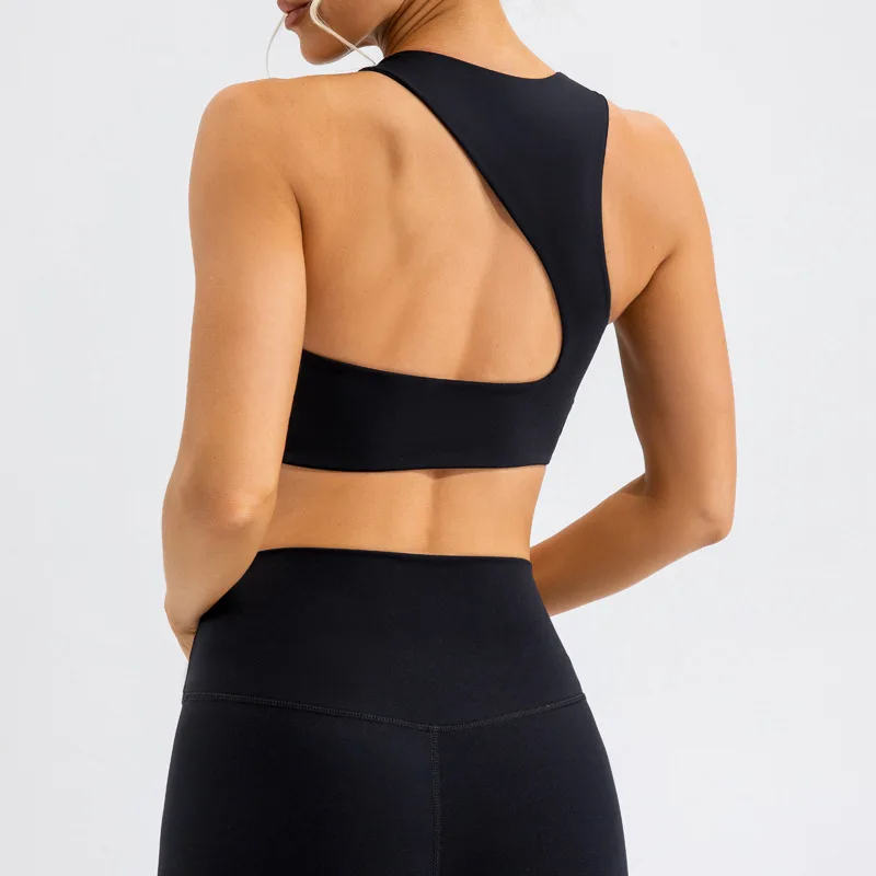 INS beauty back sports underwear busters women's shockproof yoga bra gathered running high-intensity exercise fitness vest