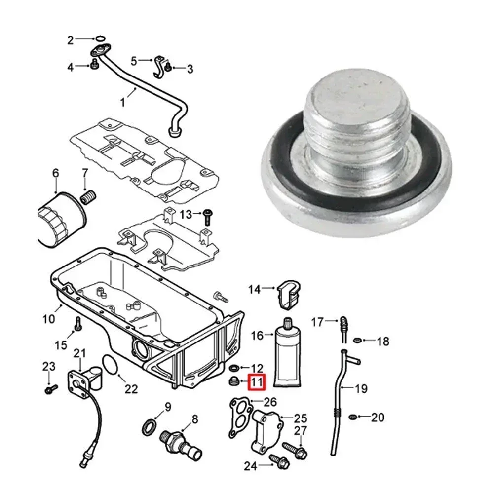 M14 X 1.5 Aluminium Alloy Oil Drain Plug Sump Drain Nut Bolt With Copper Gasket For Opel Silver Tone 90502556 Oil Plug
