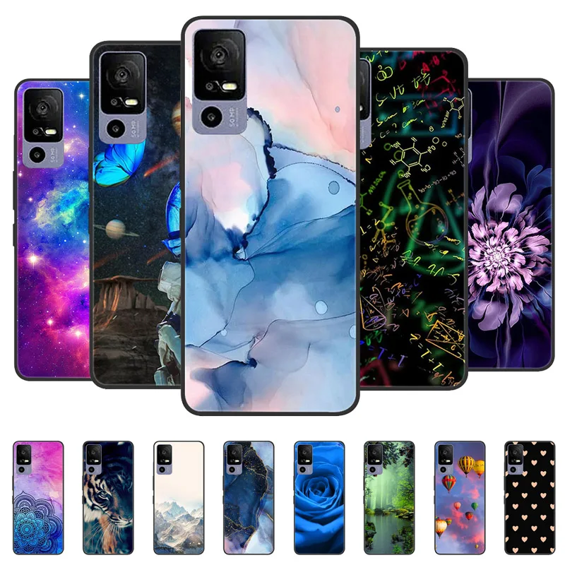 Sleek Black Shockproof Soft TPU Phone Case - Elegant Fashionable Protection
