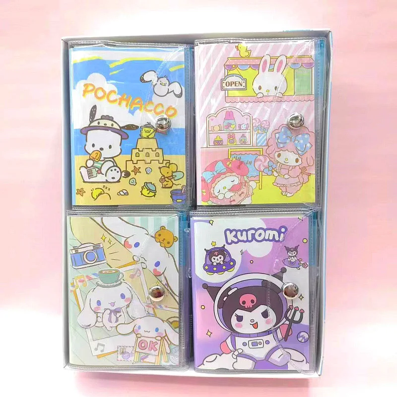 

4pcs Sanrio Notebook Kawaii Cinnamorroll Mymelody Kuromi Student Cartoon Neutral Pen Workbook Set Children's Stationery Gift