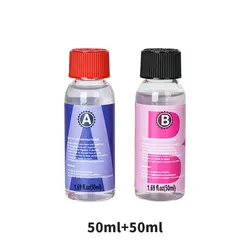 Crystal Clear High-Gloss Epoxy Resin Kit for Art, Coating, and Jewelry Crafting (50ml 50ml)