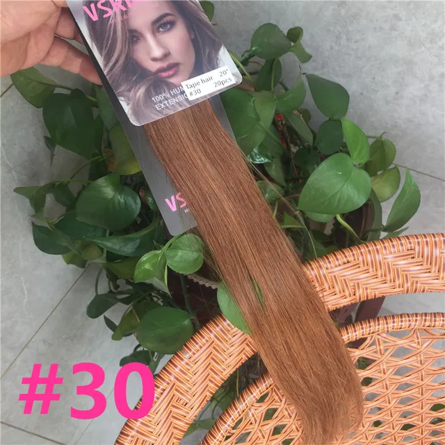VSR PU Super Human Hair Tape In Extension Hair Style Double Drawn US Strong Adhesive Tape Human Hair Extensions For Salon #30
