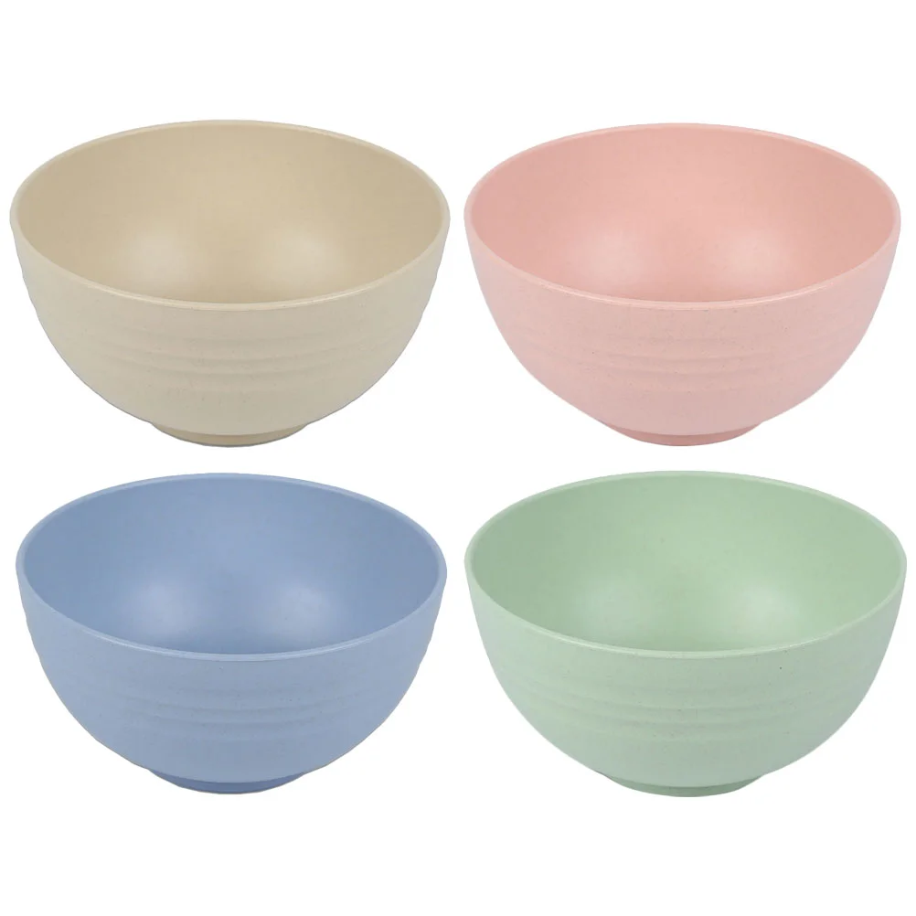 

4 Pcs Bowl Set Soup Bowls Salad Pasta Unbreakable Rice Small Serving Household Cereal