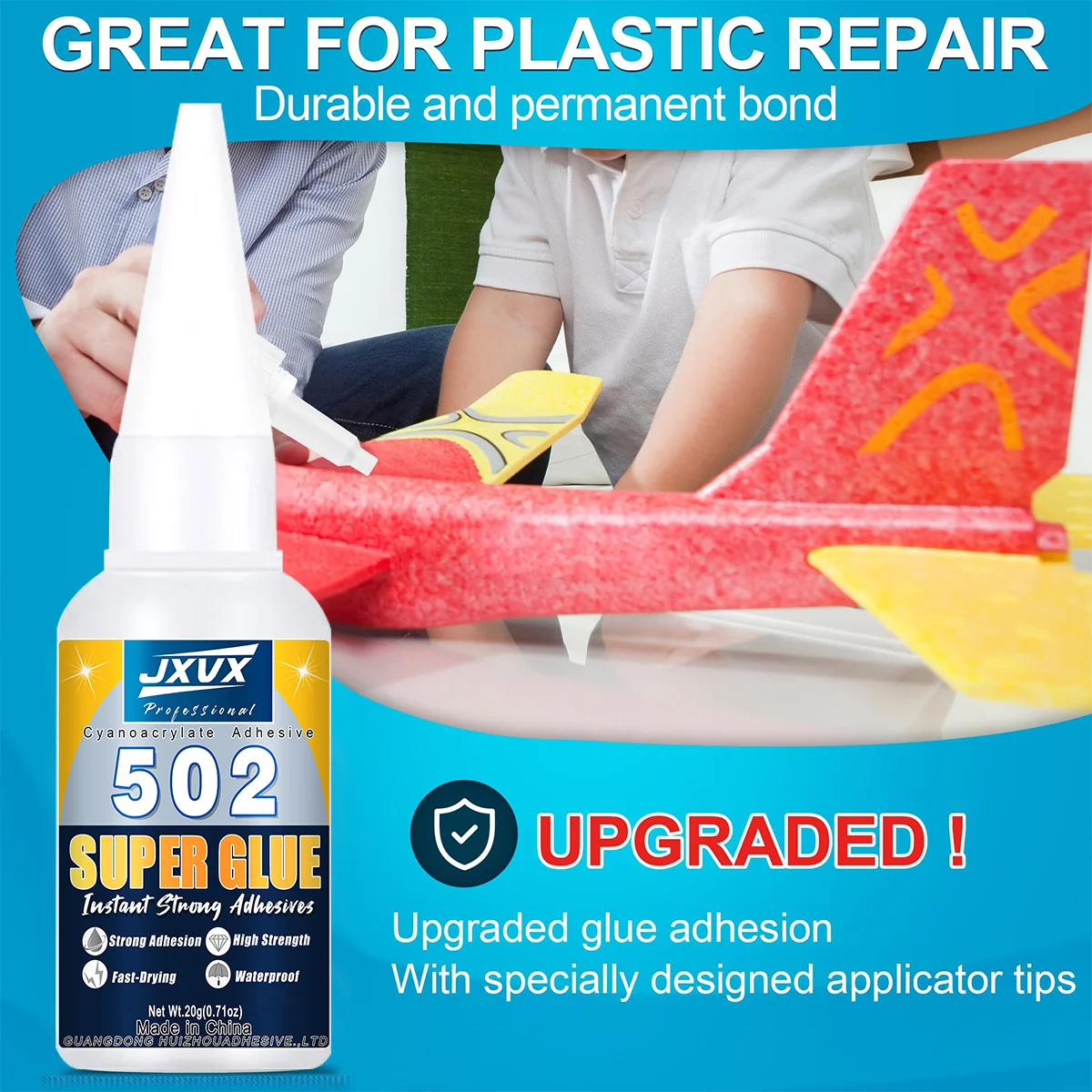 Advanced Transparent Plastic Repair Glue - Quick-Set Formula for DIY Crafts and Projects