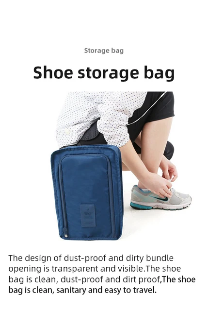 Borse Scarpe Da Viaggio Impermeabili - Set Di 6 | Organizzatore Valigia | Per Scarpe E Accessori - Foto 13