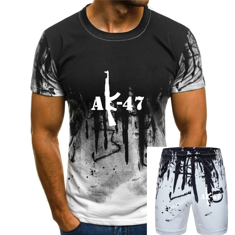 

AK-47 Kalashnikov BLACK T-SHIRT RUSSIAN RIFLE MILITARY AK47 AR15 AK 47 AR-15 2018 Fashion Solid Color Men T Shirt Sleeveless Tee