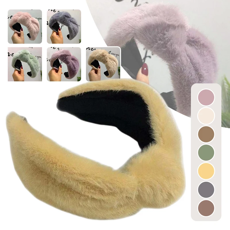 Faux Fur Head Band Headwear Winter Hair Accessories for Women Hairbands Bezel Headbands New Fashion Hair Band