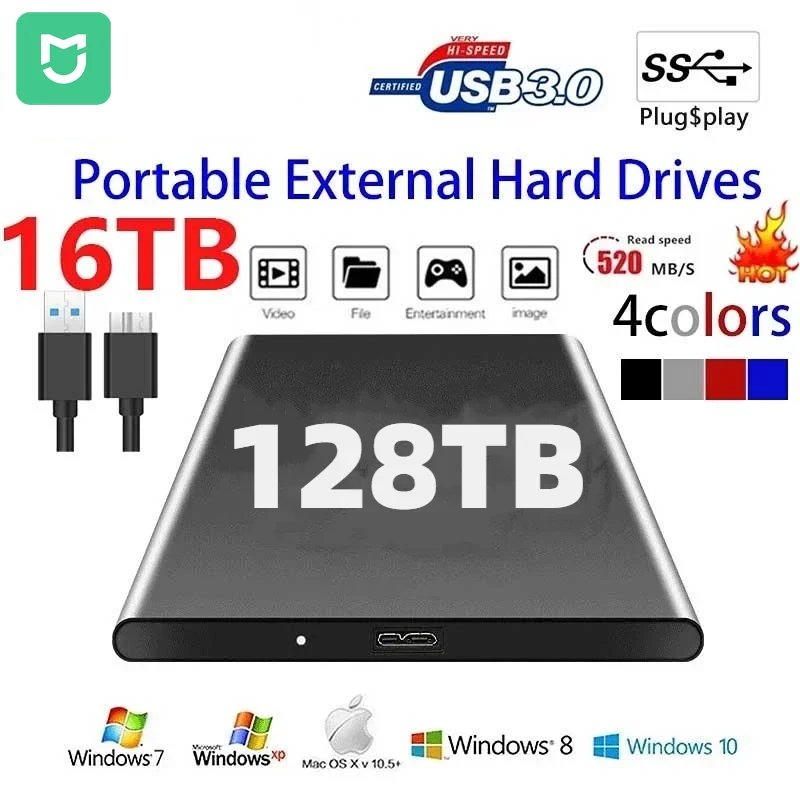 Disco Rigido 10TB Compatibile Western Digital WD Elements 10TB HDD Esterno - USB 3.0 Per PC Desktop Backup Dati