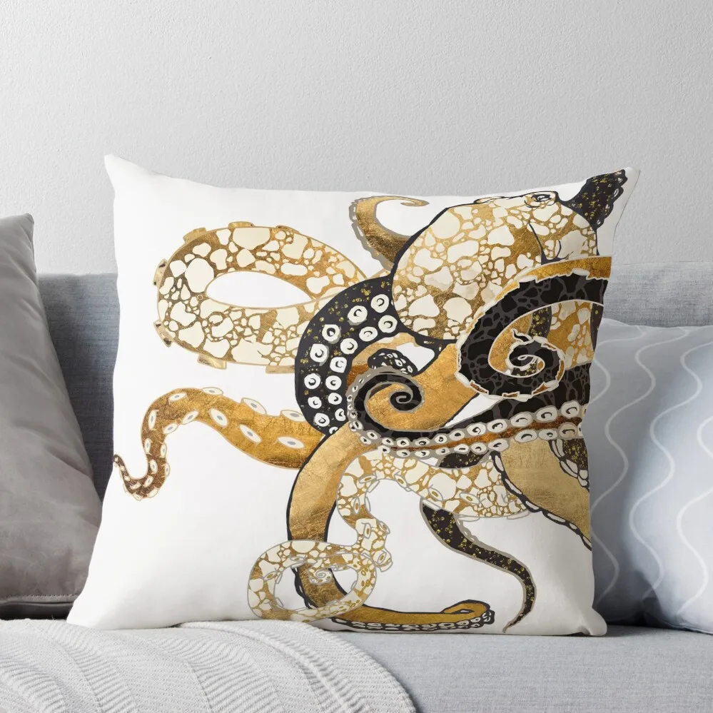 

Metallic Octopus Throw Pillow Sofa Cushion Cover ornamental pillows