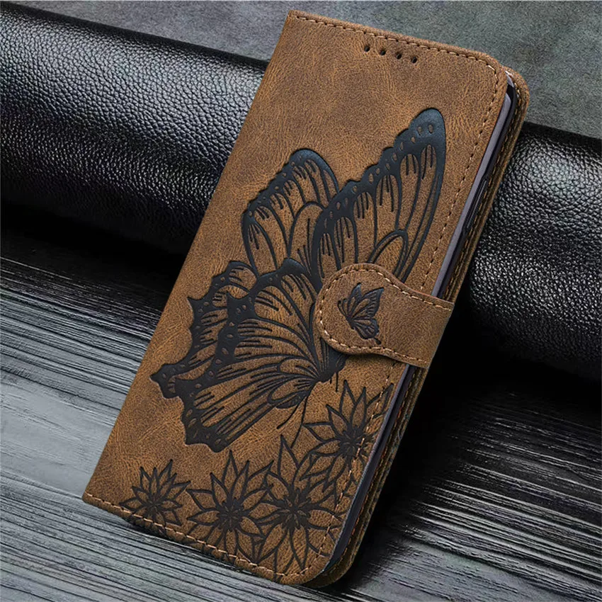 thumbnail image 1 of Funda de cuero con tapa de mariposa y gato para Redmi Note 8, 9, 10, 11, 12 Pro, 10S, 11S, 12S, tarjetero, 1 of 5