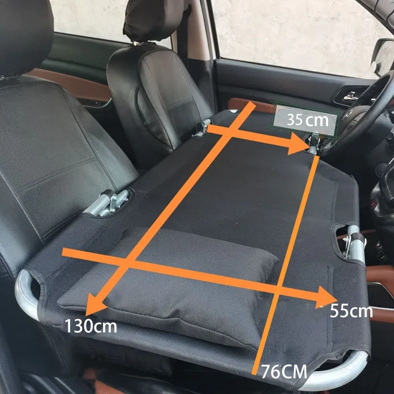 車のベッド折りたたみキャンプベッド枕付き一般的な左ハンドル用