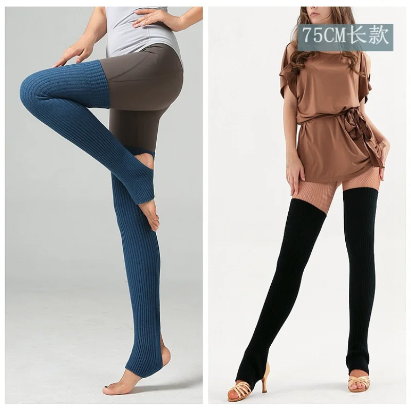

Women Girls Leg Warmers Socks Long Footless Socks Feamle Winter Autumn Knitted Warm Thigh High Socks Dance Ballet Stocks