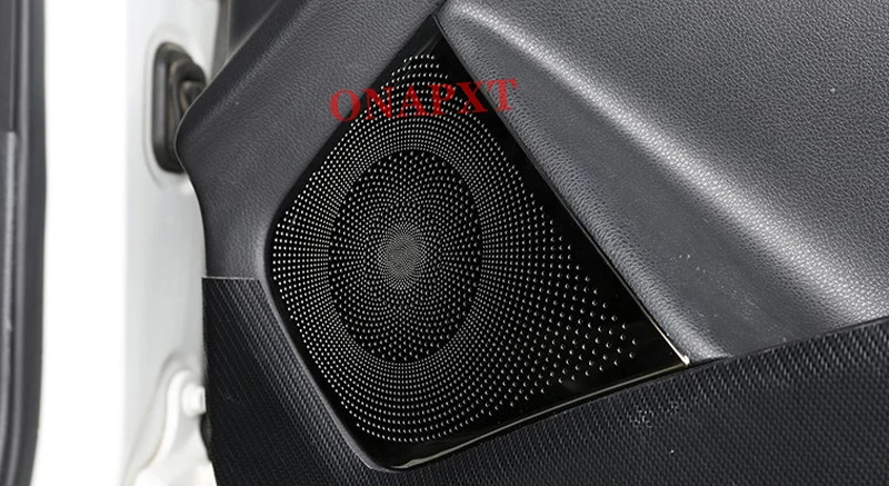 4 PCS For Mercedes Benz GLA W156 CLA W117 Black Siver Interior Door Audio Speaker Panel Trim Loudspeaker Midrange Lid Cover