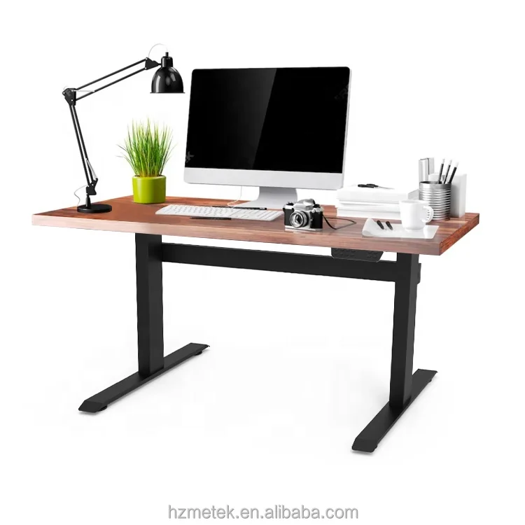 Office Modern Electric Adjustable Computer Table Desk Metal Frame Standing Desk