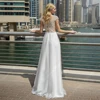 Short Sleeves Wedding Dresses For Women Lace Decals Bridal Gowns Elegant Side Split  Bohemian Lady Vestidos De Novias Customized 2