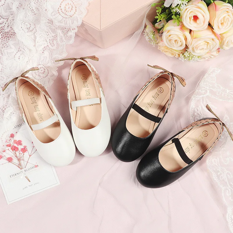 Flower Girls Shoes Butterfly Babies Princess Ballet Dancing Flats Leather 3t 4t leather shoes,girls shoes,girls flats
