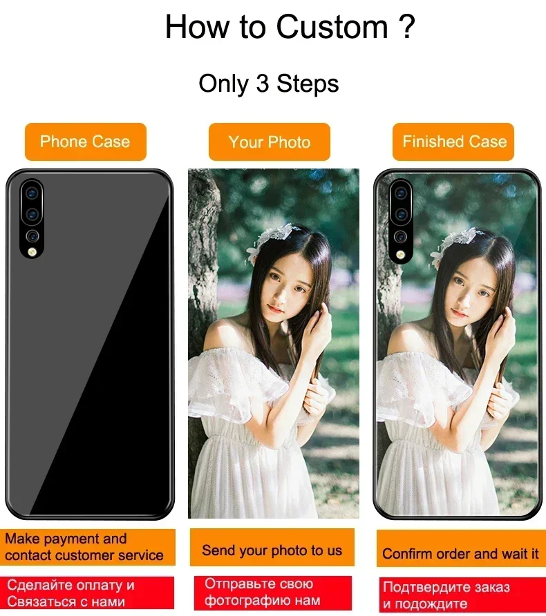 Custom DIY Tempered Glass Phone Case with Personalized Design and Bumper Protection