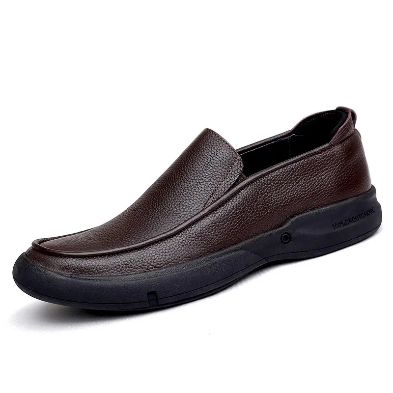 LIHUAMAO Slip On Loafers Men Shoes Casual Cow Leather Designer Comfortable Walking Sneakers outdoor work shoes for men 5