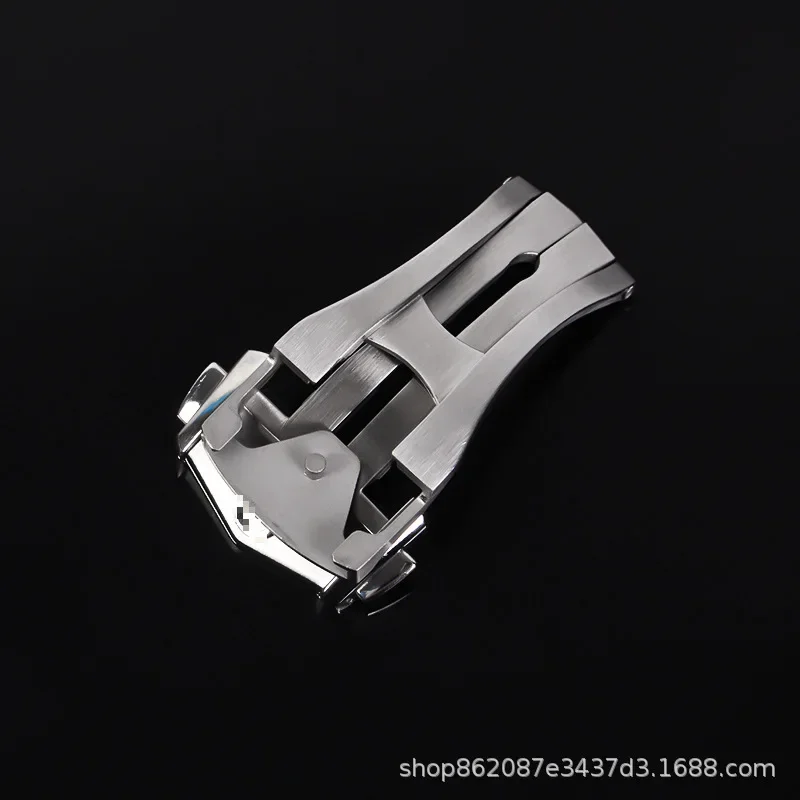 Watch Band Adapter Stainless Steel Butterfly Fly Horse 18mm 20mm Double Press Butterfly Buckle Watch Band Adapter For Omega
