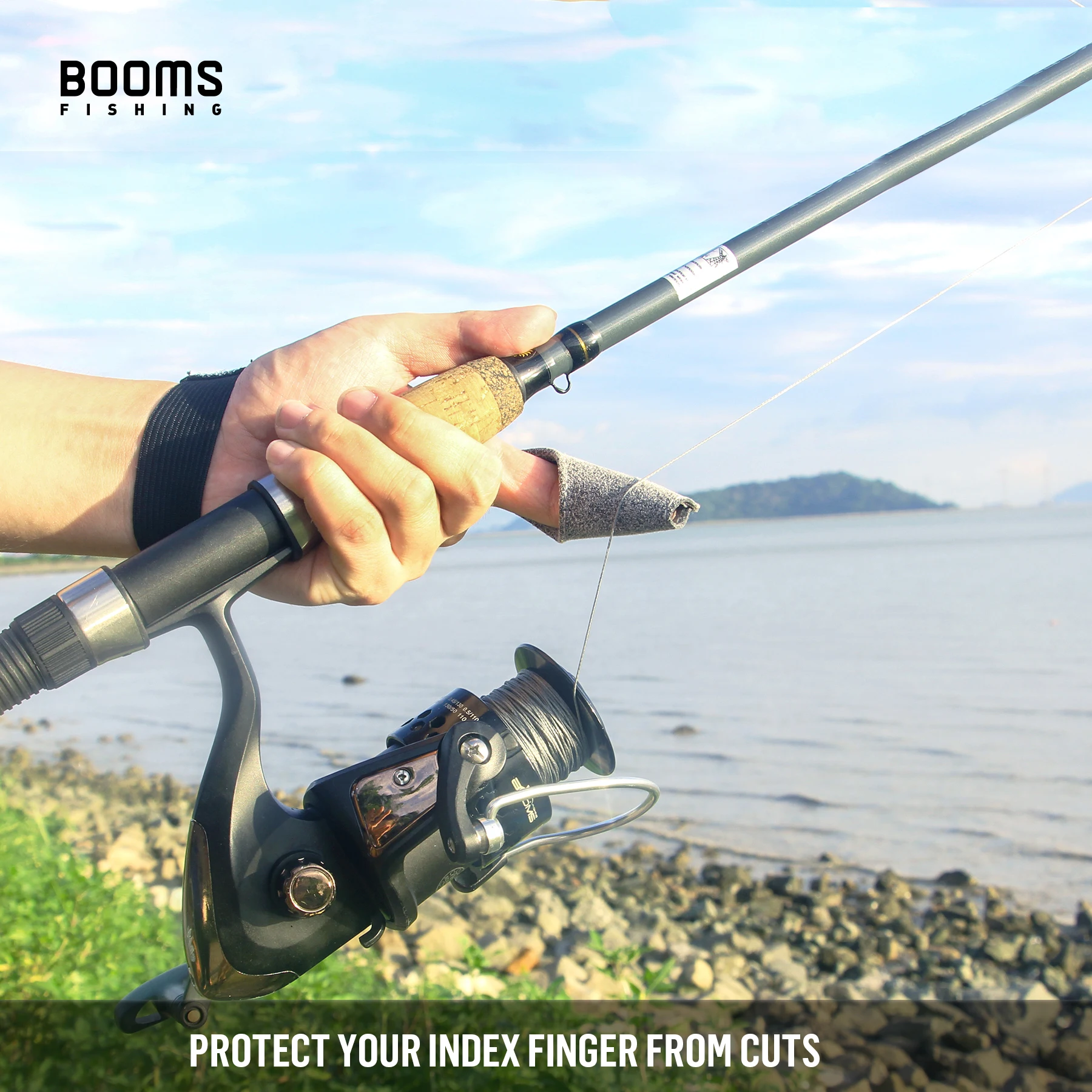 Booms Fishing FG1 Fishing Gloves Wear Resistant Anti Cutting Single Finger Protective Cover Outdoor Casting Fishing Control Line