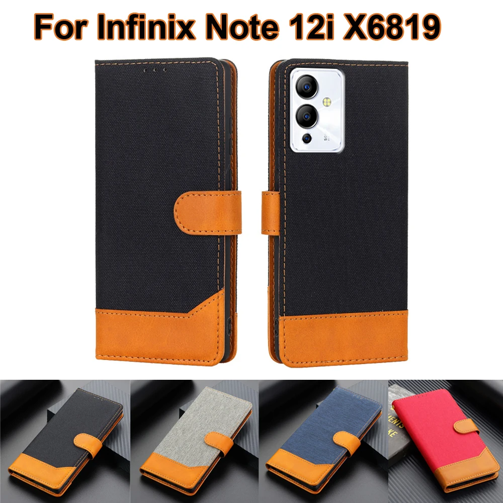 

Business Phone Cover For Infinix Note 12i Case Wallet PU Leather Capa Flip Cover For Carcasas Infinix Note 12i X6819 6.82" Funda