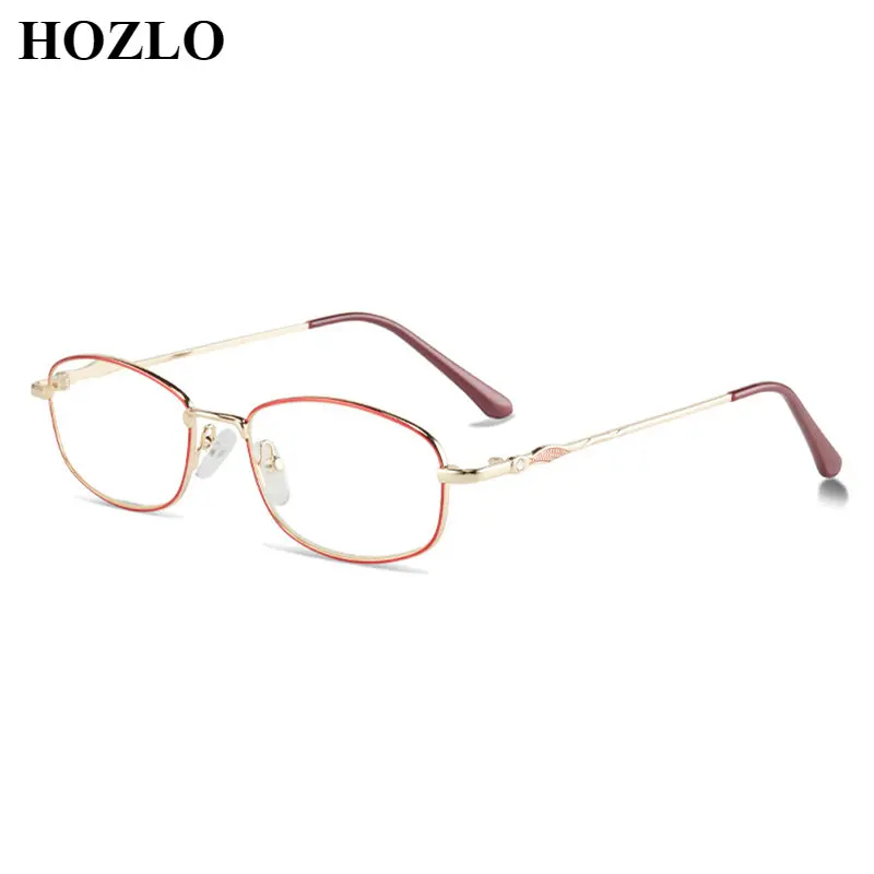 

New Fashion Women Blue Light Blocking Reading Glasses Magnifier Female Set with Diamond Metal Presbyopic Spectacles +1.0~+4.0