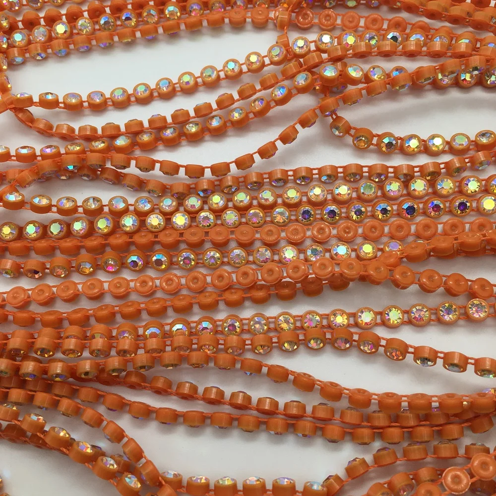 TABA® Sparkling AB Crystal Rhinestone Trim - 10 Yards of Elegant Rhinestone Banding