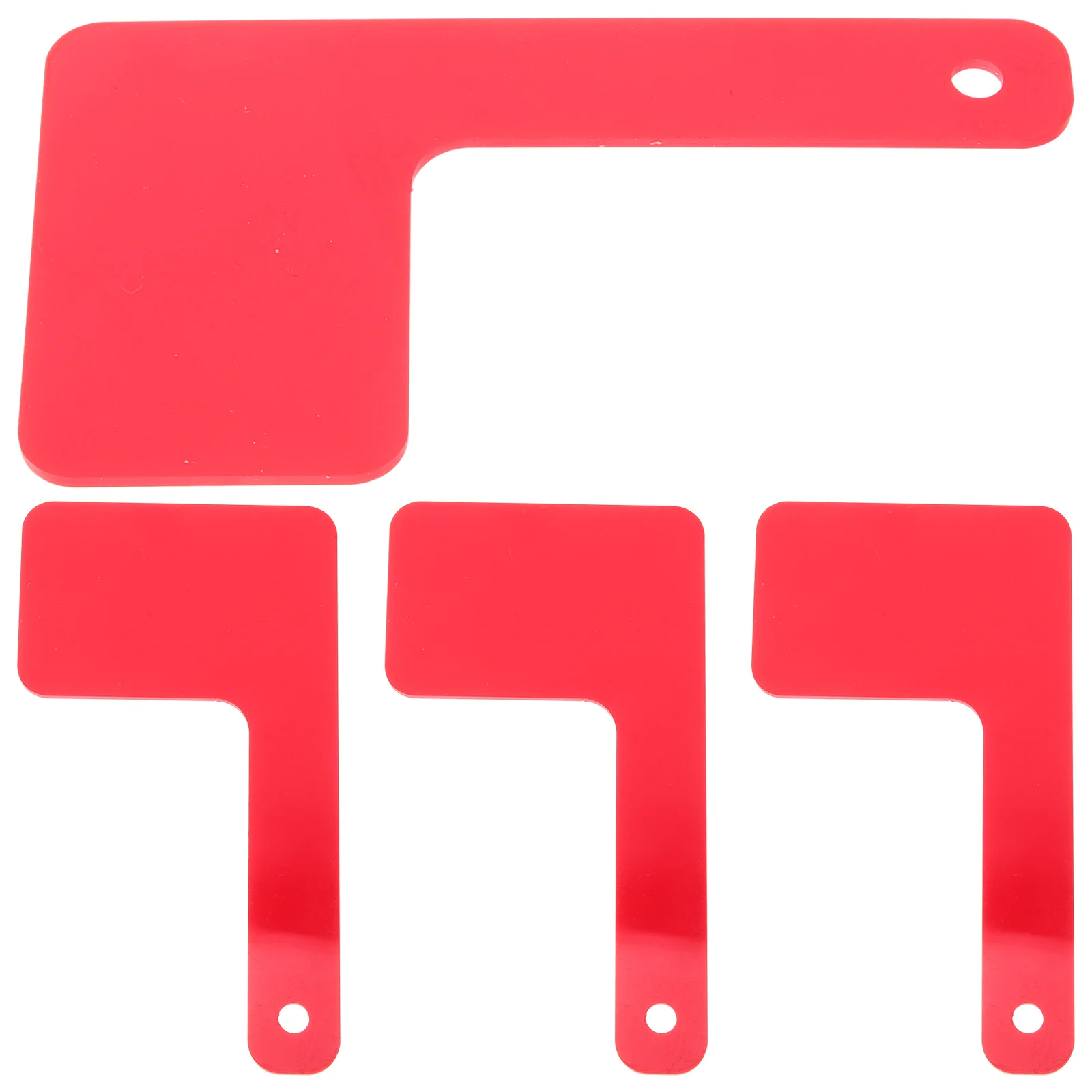 

4 Pcs Mailbox Flag Accessories Universal Red Flags Rotatable for Outdoor Acrylic Emblems