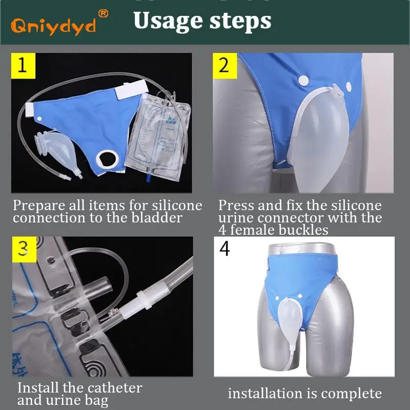 Reusable Silicone Urine Collector Pee Catheter 1000Ml 2000Ml Men Older Woman Bedridden Urinary Incontinence Patients