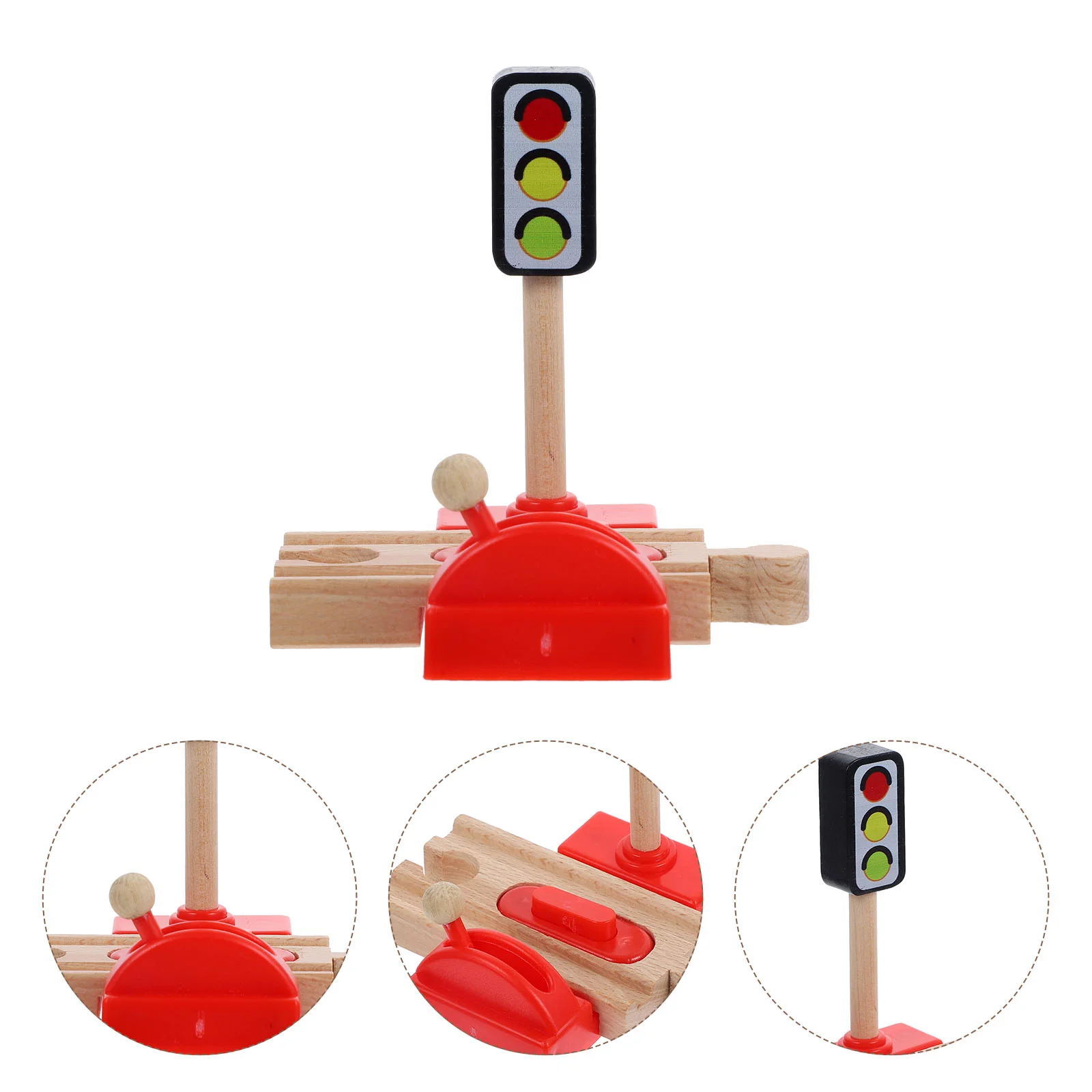 Wooden Toys Train Track Accessories Roadblock Model For Games Railway Decorative Children Wood Kids