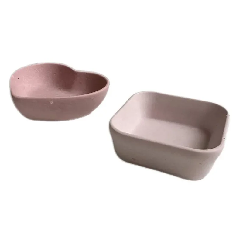 Silicone Mold Concrete Square Heart Shape Silicone Molds DIY Handmade Epoxy Resin Jewelry Storage Tray Molds Storage Box