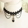 Collier en Dentelle Noire Sexy de Style Punk, Ras du Cou Gothique Personnalisé, Clavicule, Accessoires de Bijoux pour ixde Mariage