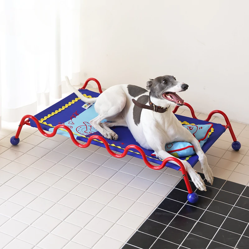 

Kennel camp bed summer four seasons universal removable small dog pet bed wrought iron bed dog pad cat nest