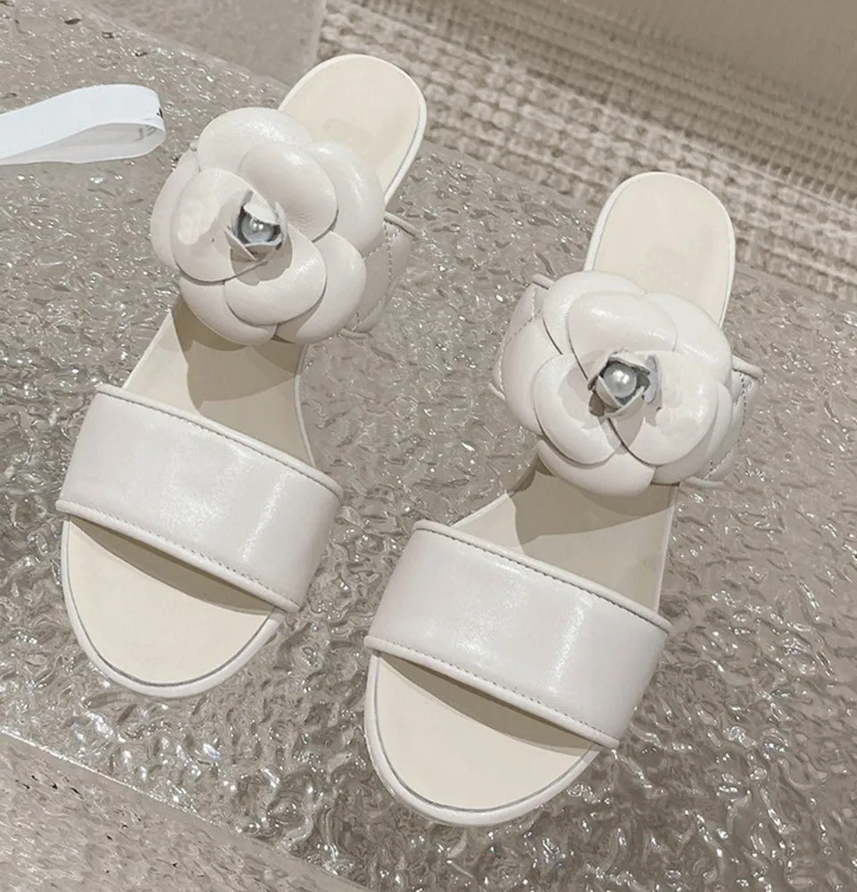 

Square High Heel Solid Color Sandals 2023 Summer Fashion Design Women Shoes Slip On Shallow Pump Casual Chaussures Femme