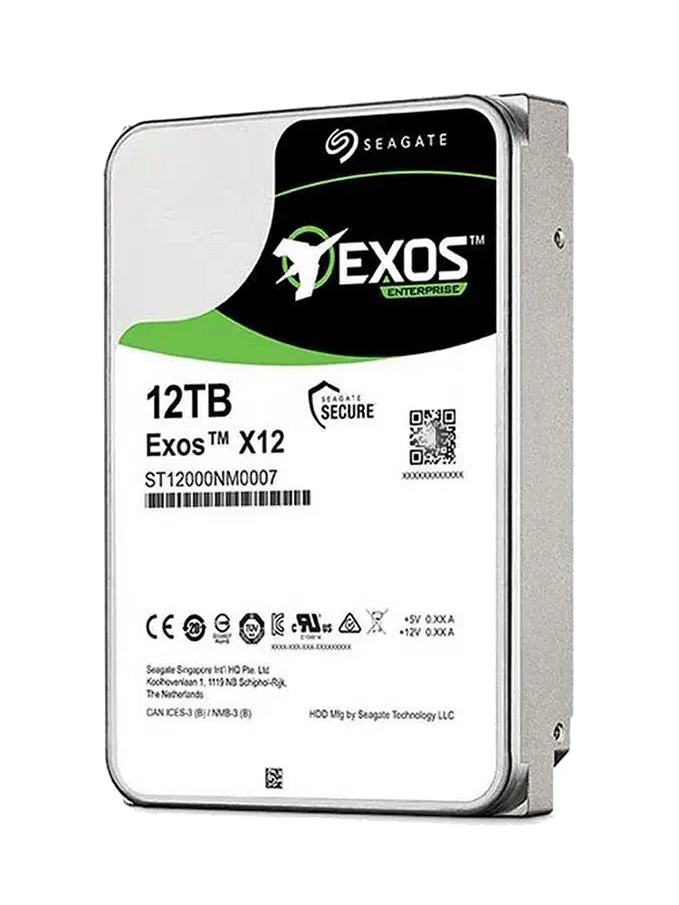 Enterprise Hard Drive Seagate 12TB Exos 6Gb/s 256MB SATA 3.5" FOR ST12000NM0007