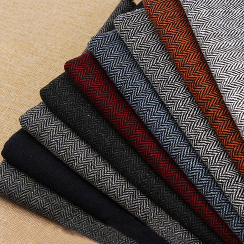 2023 Navy Blue Wool Tweed Male Suit for Winter Herringbone Groomsmen Wedding Tuxedos Formal Prom Party Men Clothes 3 Pieces 6